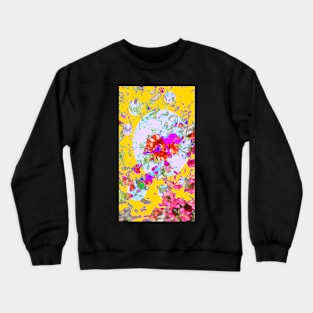 Abstract Psychedelic Flower Pattern Crewneck Sweatshirt